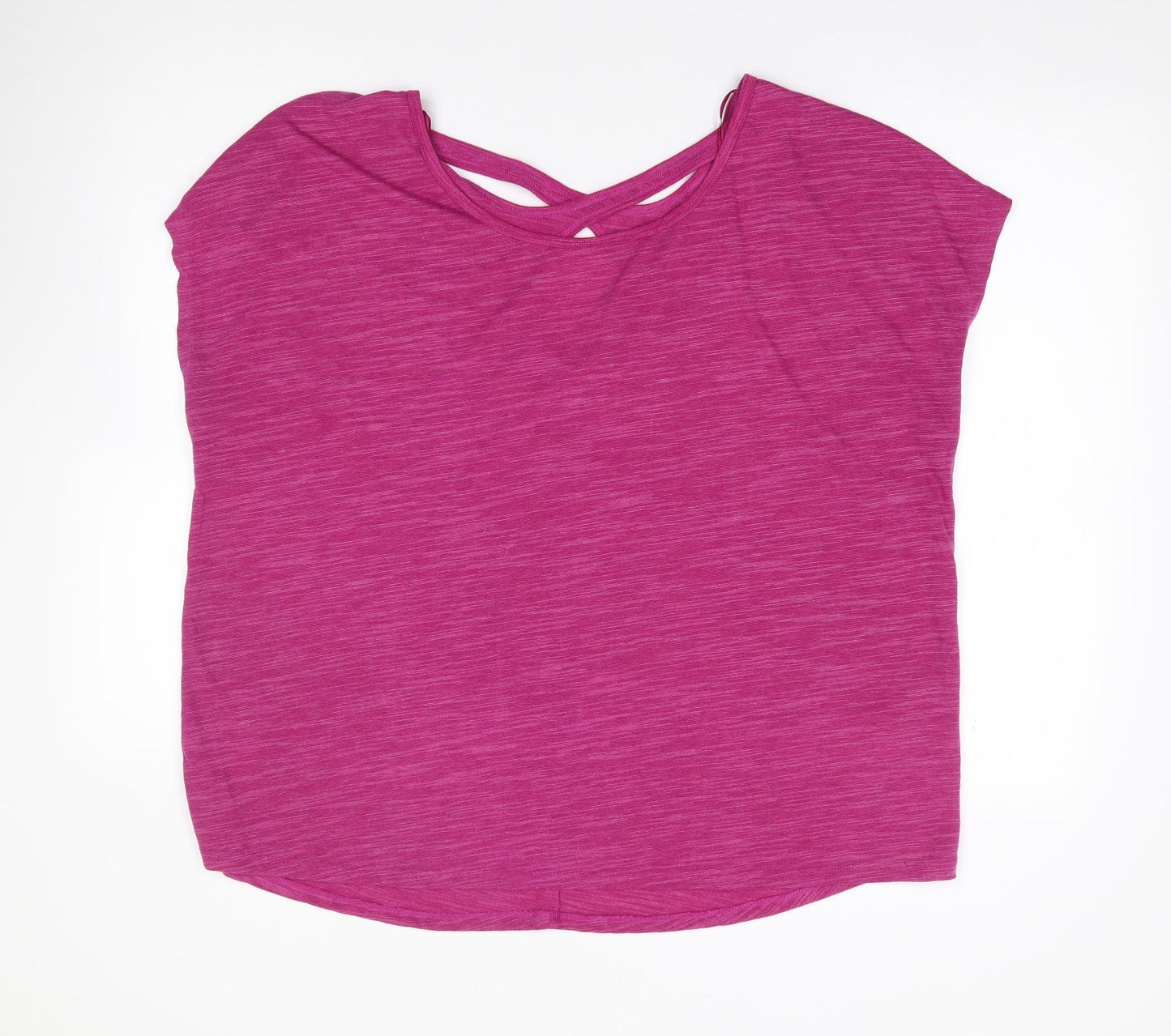 Matalan Womens Purple  Polyester Jersey T-Shirt Size XL Round Neck Pullover