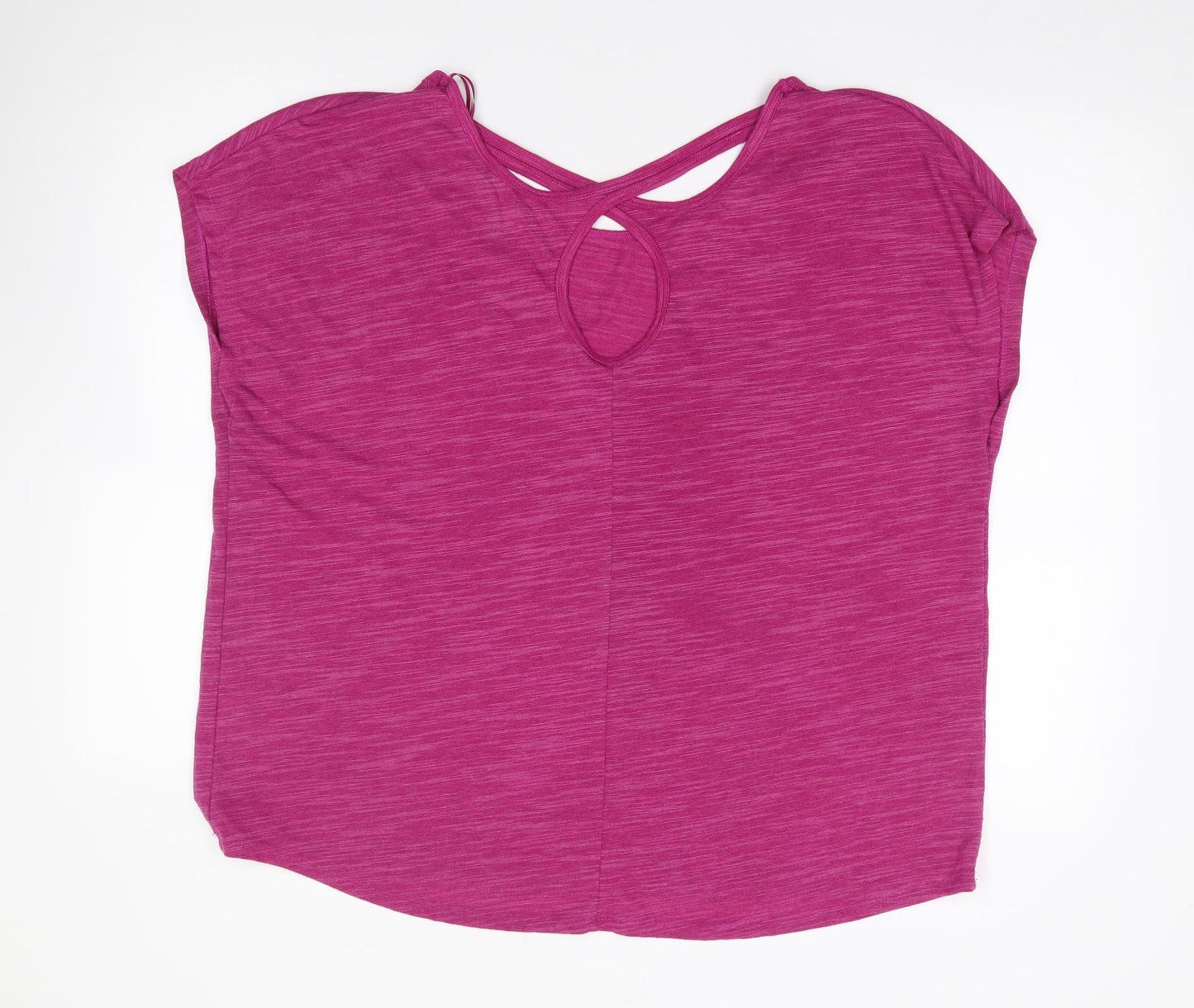 Matalan Womens Purple  Polyester Jersey T-Shirt Size XL Round Neck Pullover
