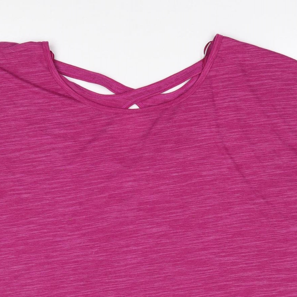 Matalan Womens Purple  Polyester Jersey T-Shirt Size XL Round Neck Pullover