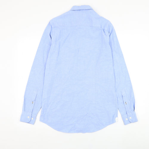 Tommy Hilfiger Mens Blue  Cotton  Dress Shirt Size S Collared