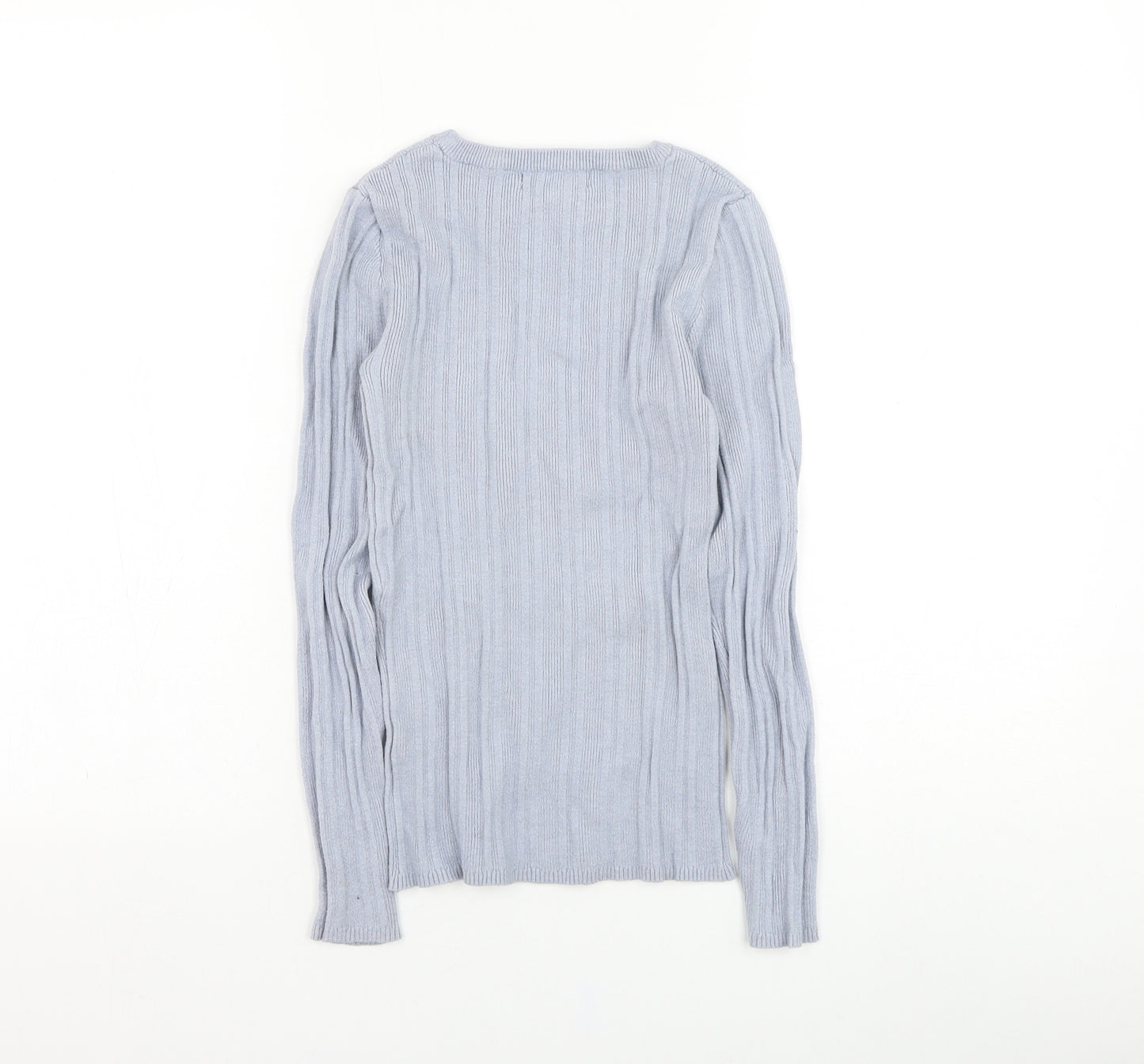 Primark Womens Blue Round Neck  Viscose Pullover Jumper Size 10
