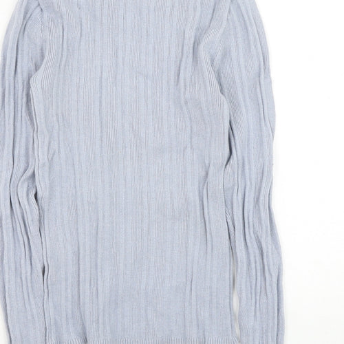 Primark Womens Blue Round Neck  Viscose Pullover Jumper Size 10