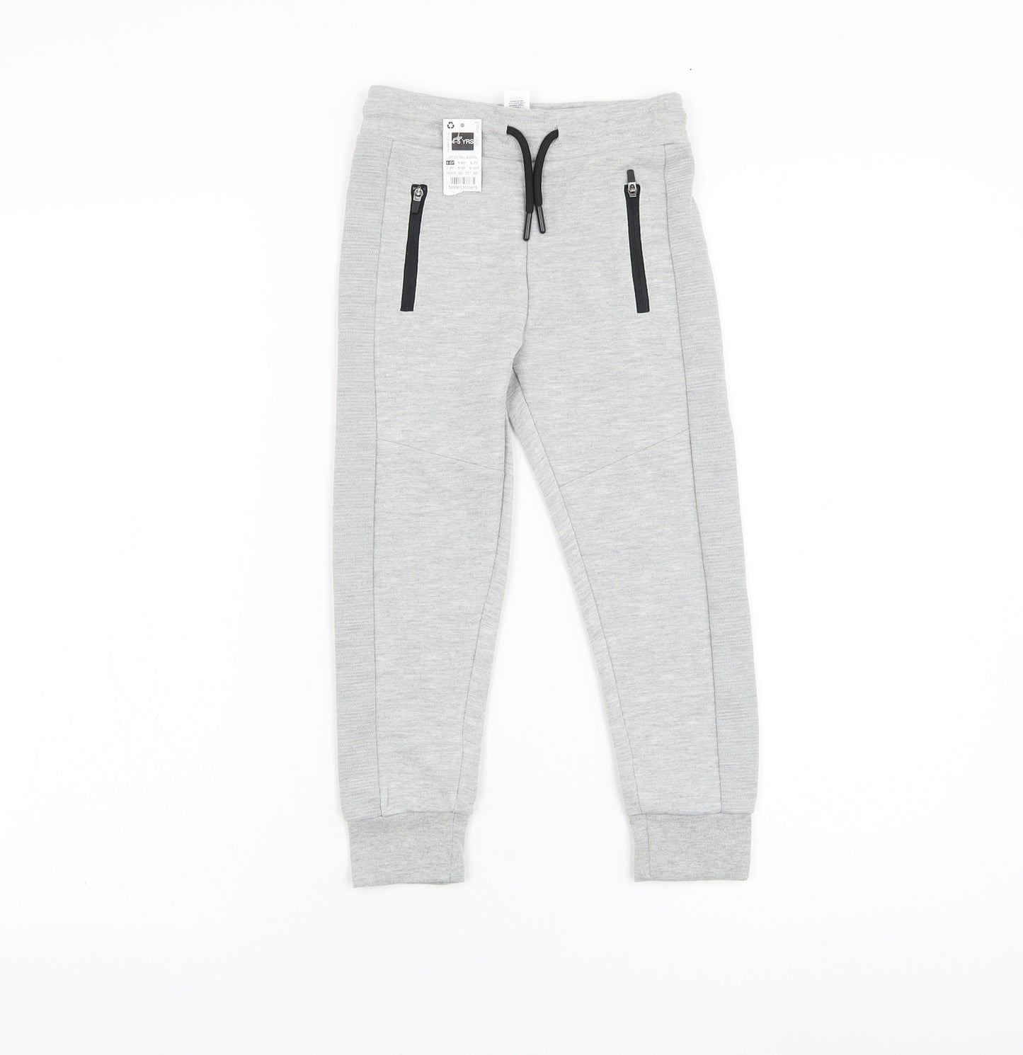 Dunnes Stores Boys Grey  Polyester Jogger Trousers Size 4-5 Years  Regular Pullover