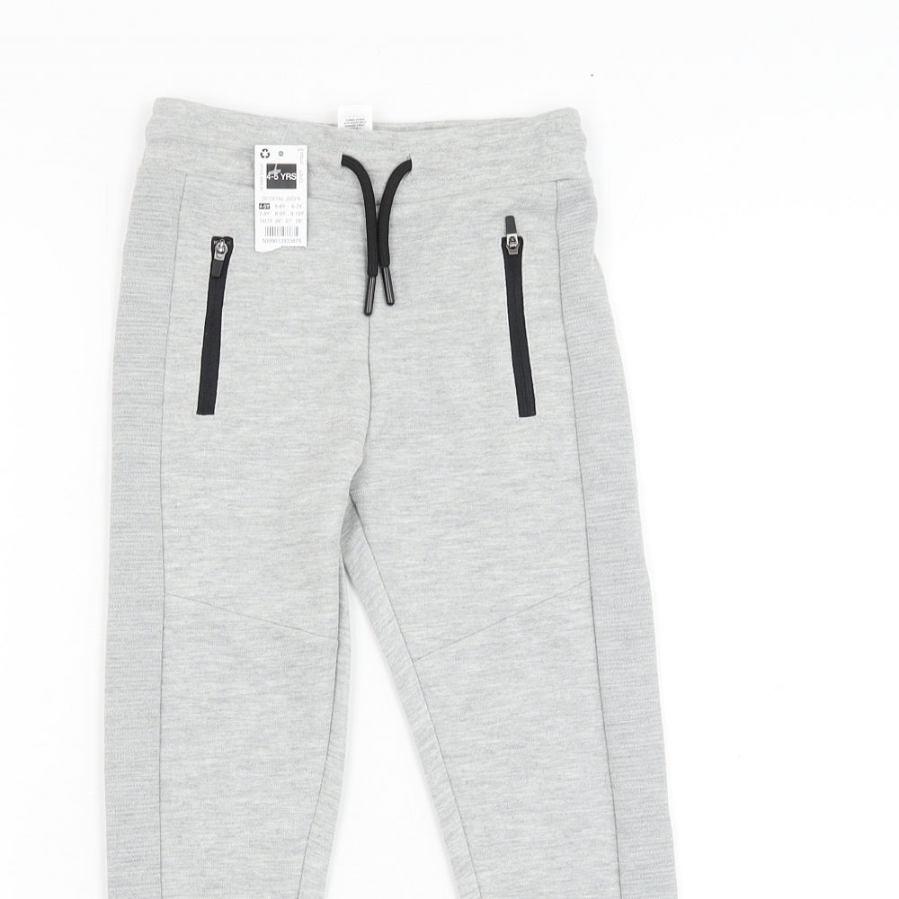 Dunnes Stores Boys Grey  Polyester Jogger Trousers Size 4-5 Years  Regular Pullover