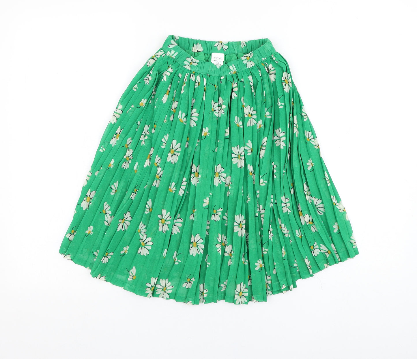 NEXT Girls Green Floral Polyester Flare Skirt Size 5 Years  Regular Pull On