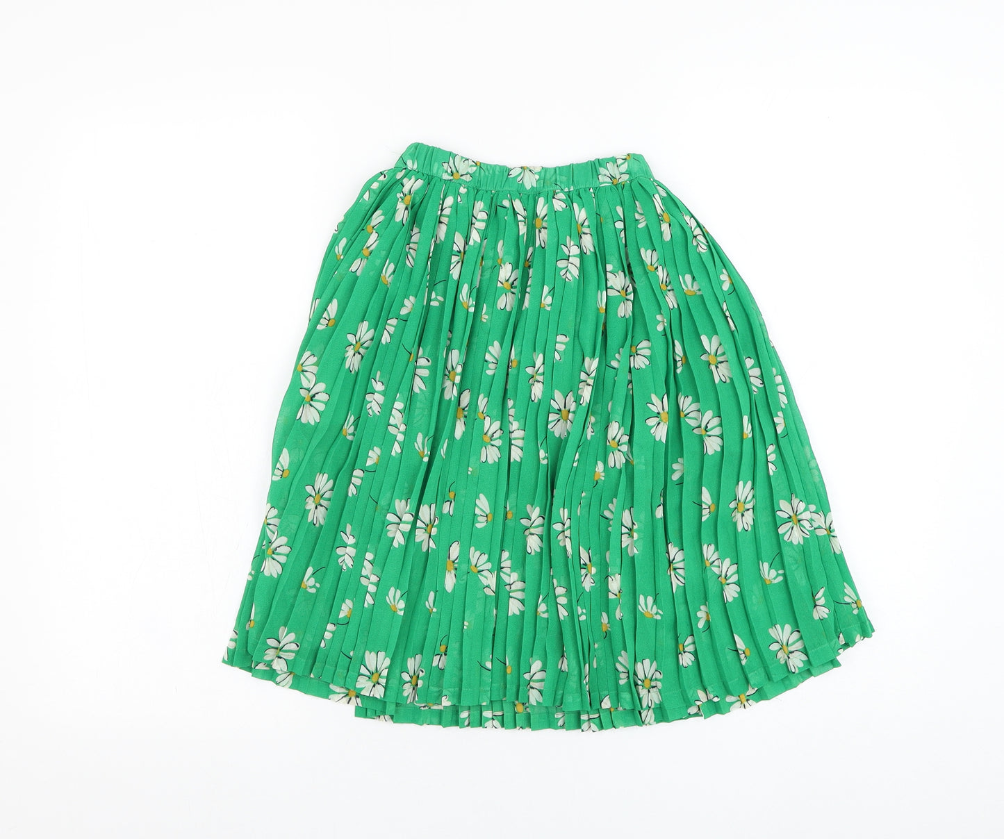 NEXT Girls Green Floral Polyester Flare Skirt Size 5 Years  Regular Pull On