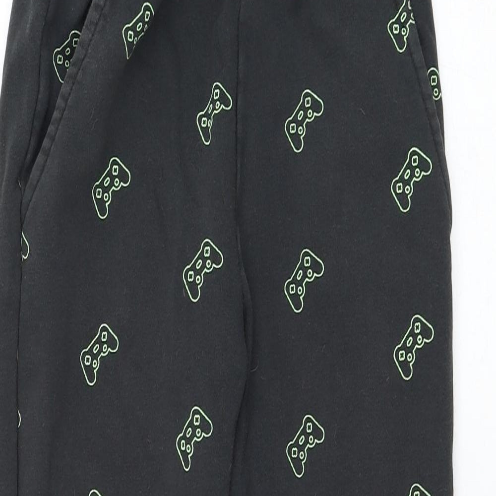 Marks and Spencer Boys Grey  Cotton Jogger Trousers Size 9-10 Years  Regular Drawstring - Gaming