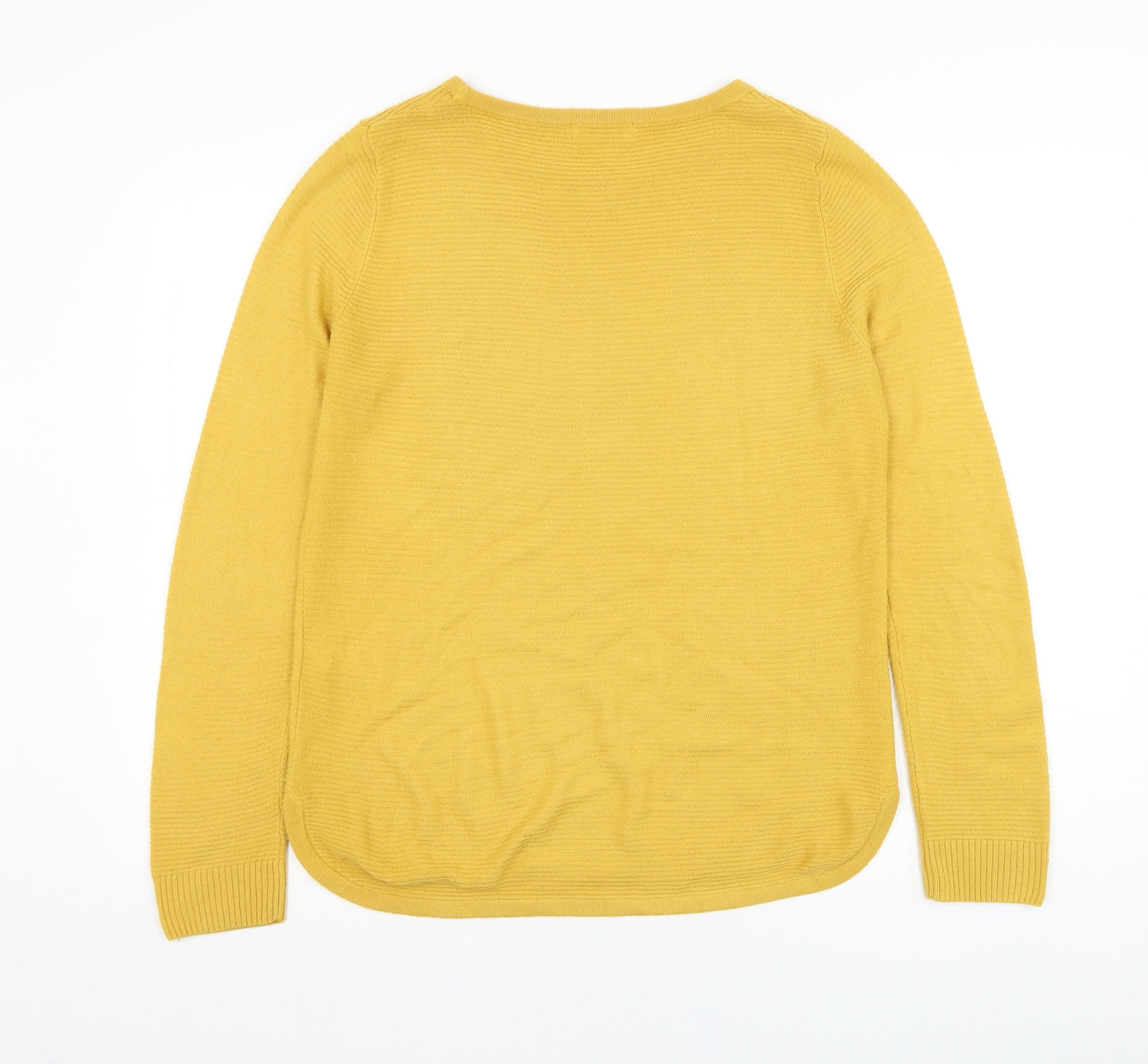 Marks and Spencer Womens Yellow Round Neck  Acrylic Pullover Jumper Size 10