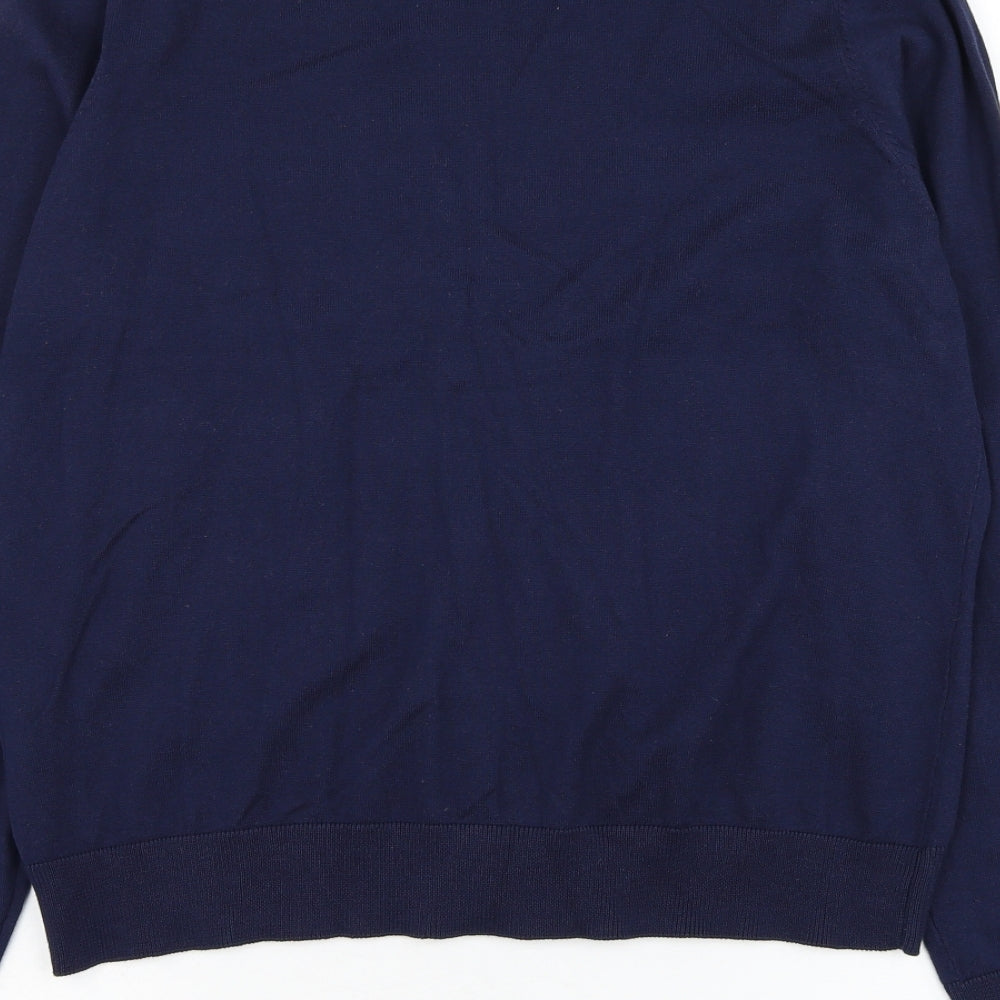 New Look Womens Blue V-Neck  Cotton Cardigan Jumper Size 18