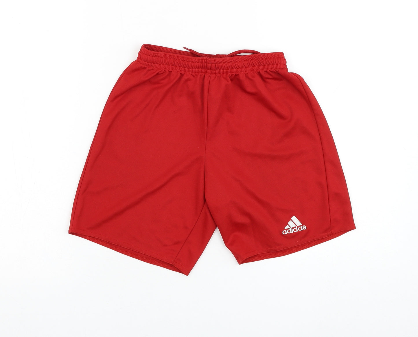 adidas Boys Red  Polyester Sweat Shorts Size 11-12 Years  Regular Drawstring