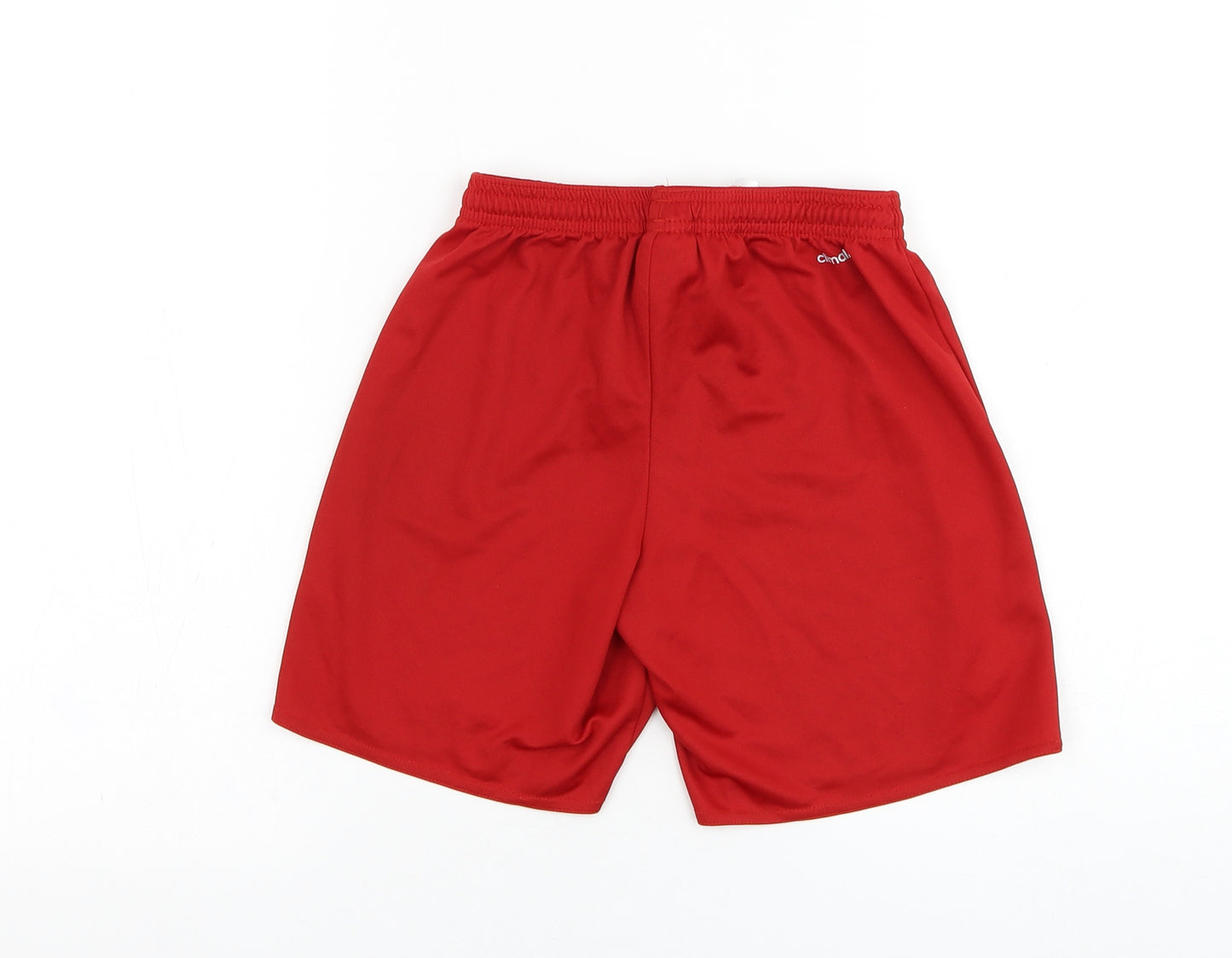 adidas Boys Red  Polyester Sweat Shorts Size 11-12 Years  Regular Drawstring