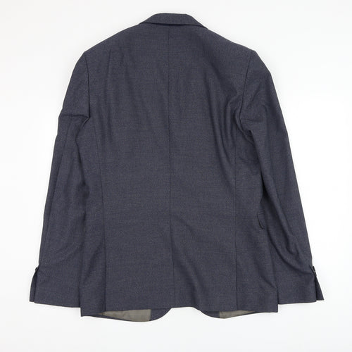 NEXT Mens Blue  Polyester Jacket Suit Jacket Size 40