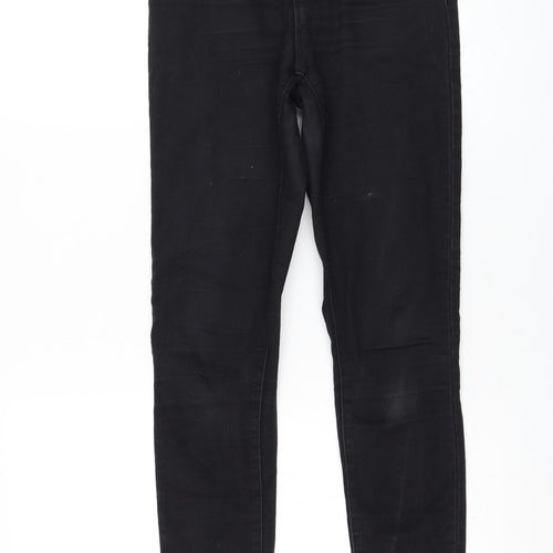 Primark Womens Black  Cotton Skinny Jeans Size 10 L30 in Regular Zip