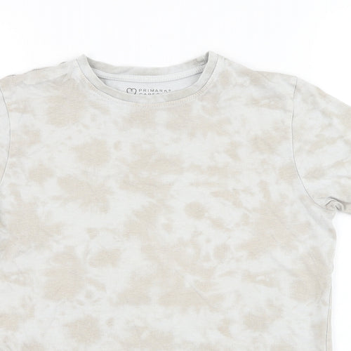 Primark Boys Grey  Cotton Basic T-Shirt Size 10-11 Years Round Neck Pullover - Tie dye