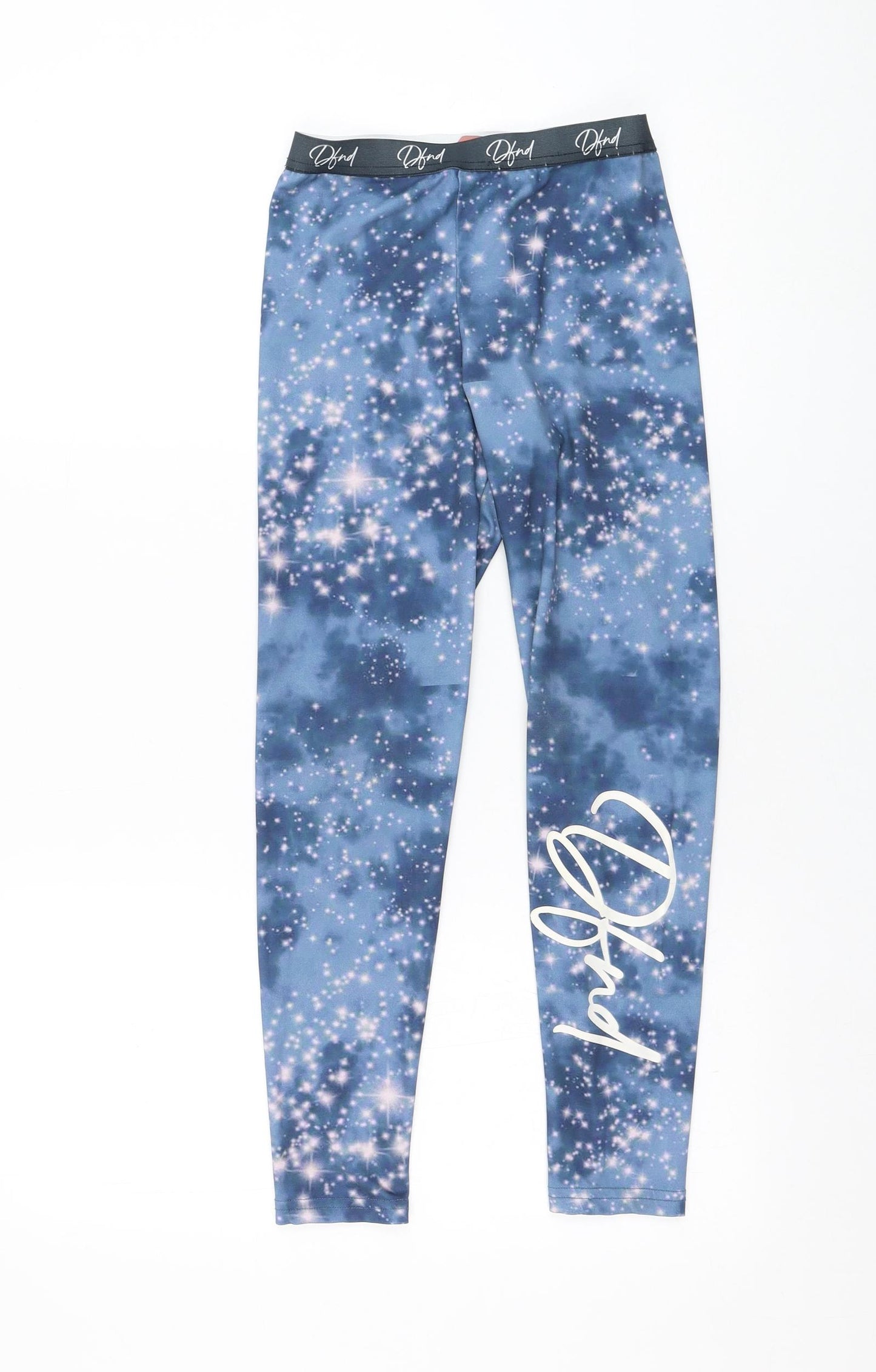 DFND Girls Blue  Polyester Jogger Trousers Size 9-10 Years  Regular Pullover - Star