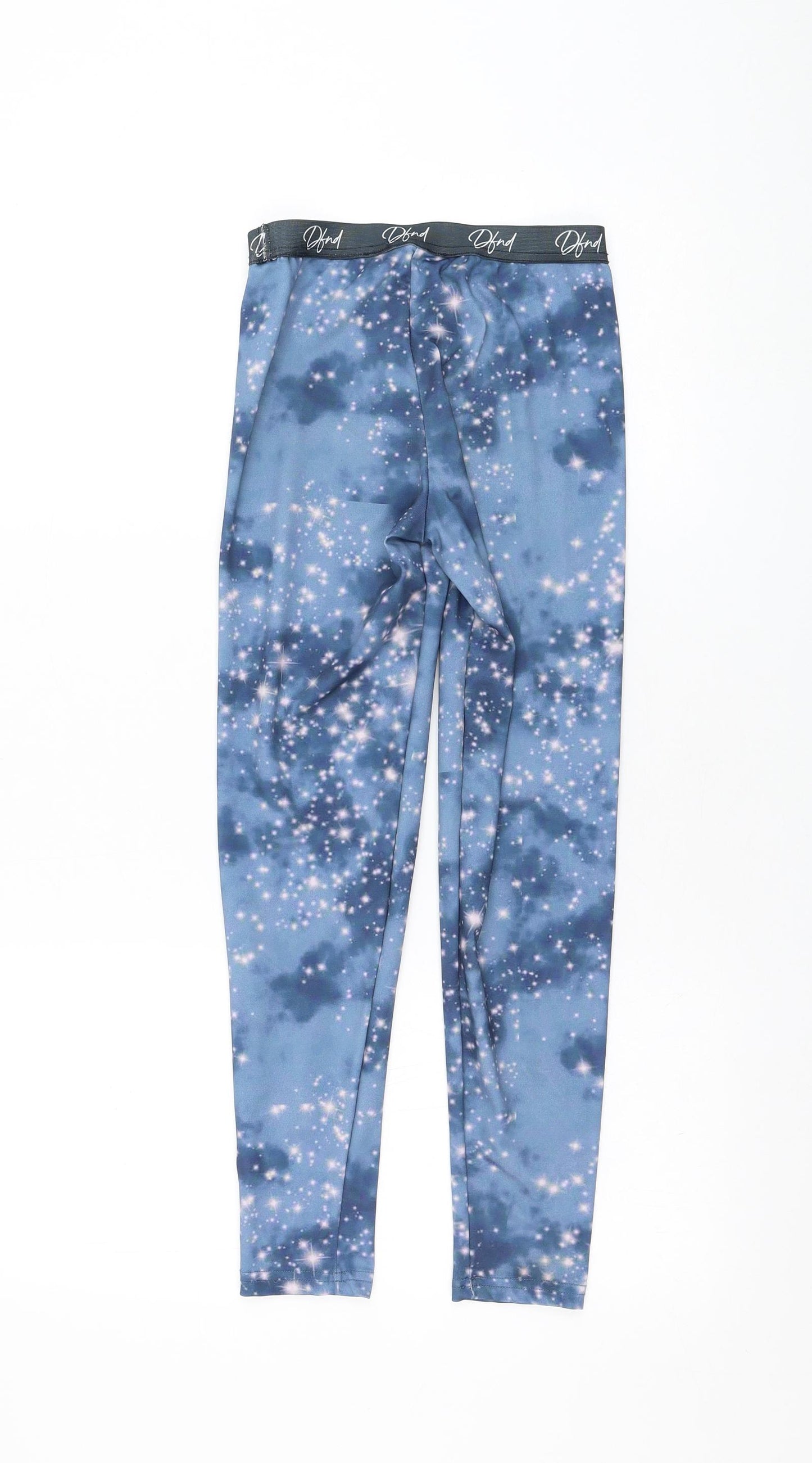 DFND Girls Blue  Polyester Jogger Trousers Size 9-10 Years  Regular Pullover - Star