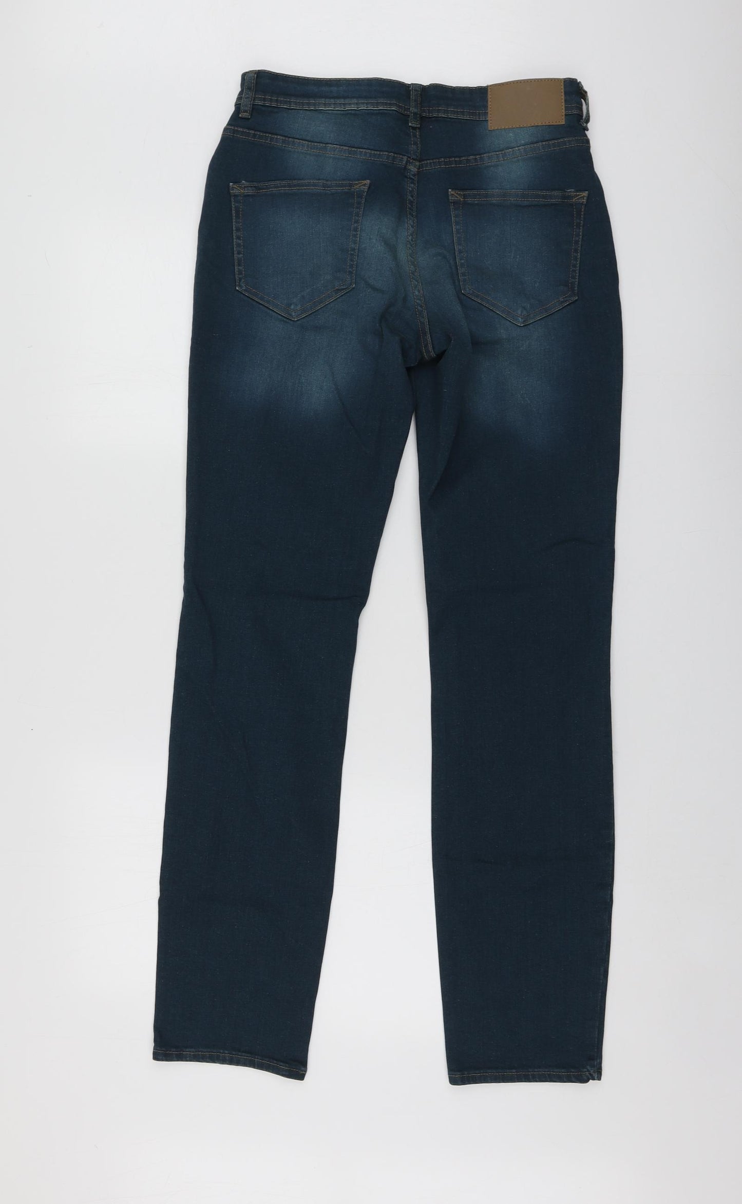 Primark Womens Blue  Cotton Straight Jeans Size 38 L31 in Regular