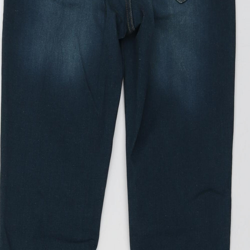 Primark Womens Blue  Cotton Straight Jeans Size 38 L31 in Regular