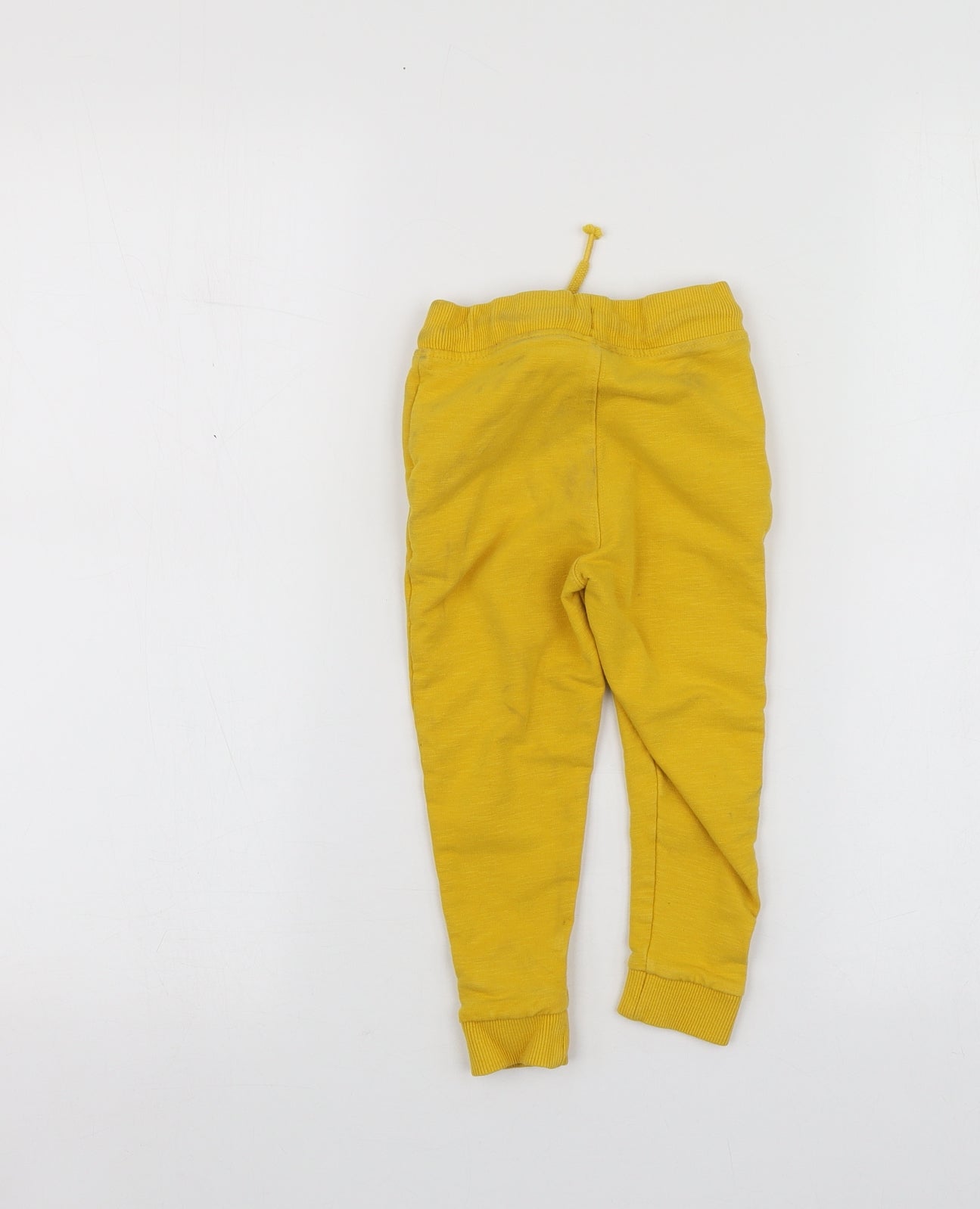George Girls Yellow  Cotton Jogger Trousers Size 2-3 Years  Regular