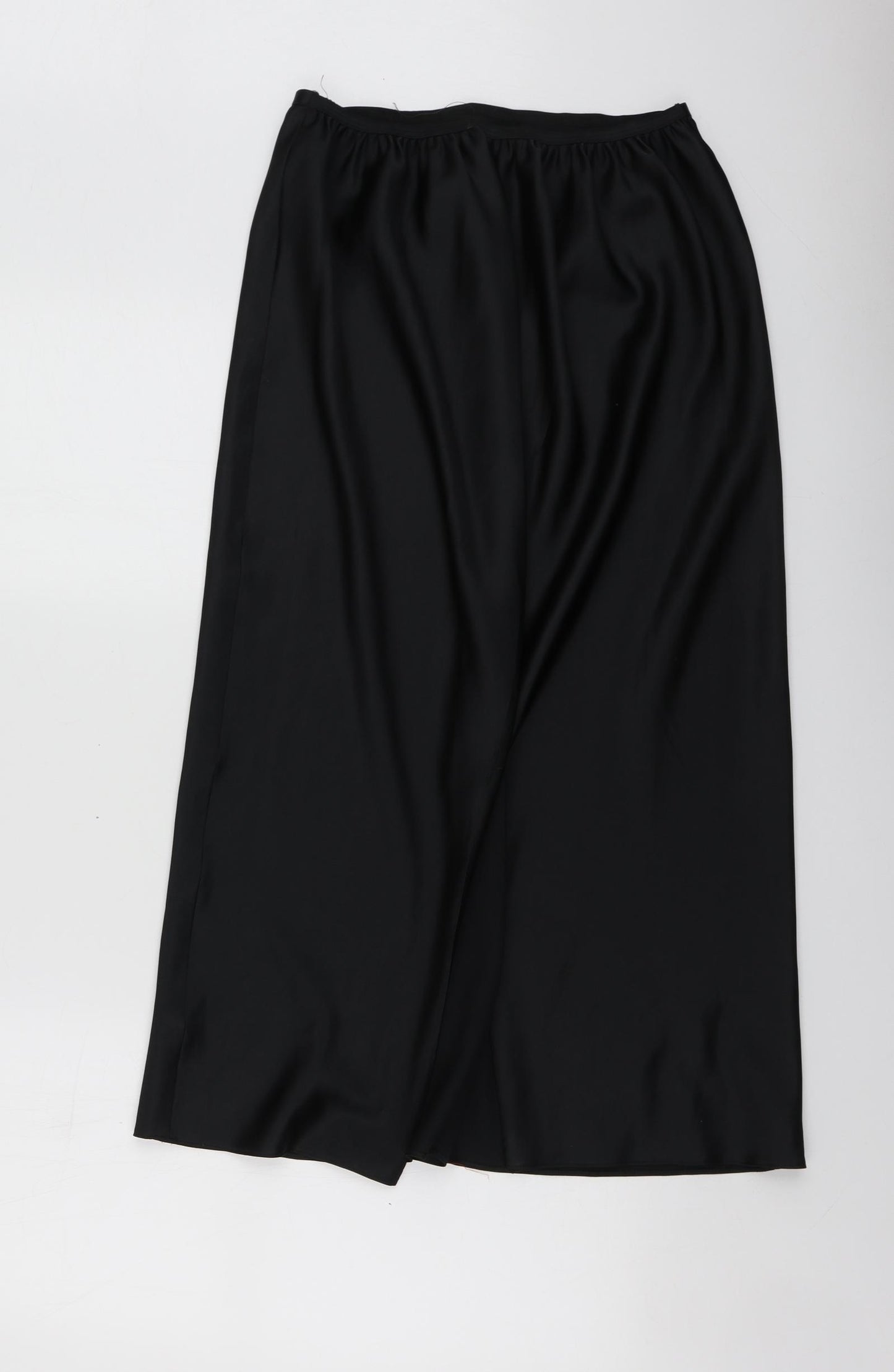 M&S Womens Black  Polyester Skater Skirt Size 16