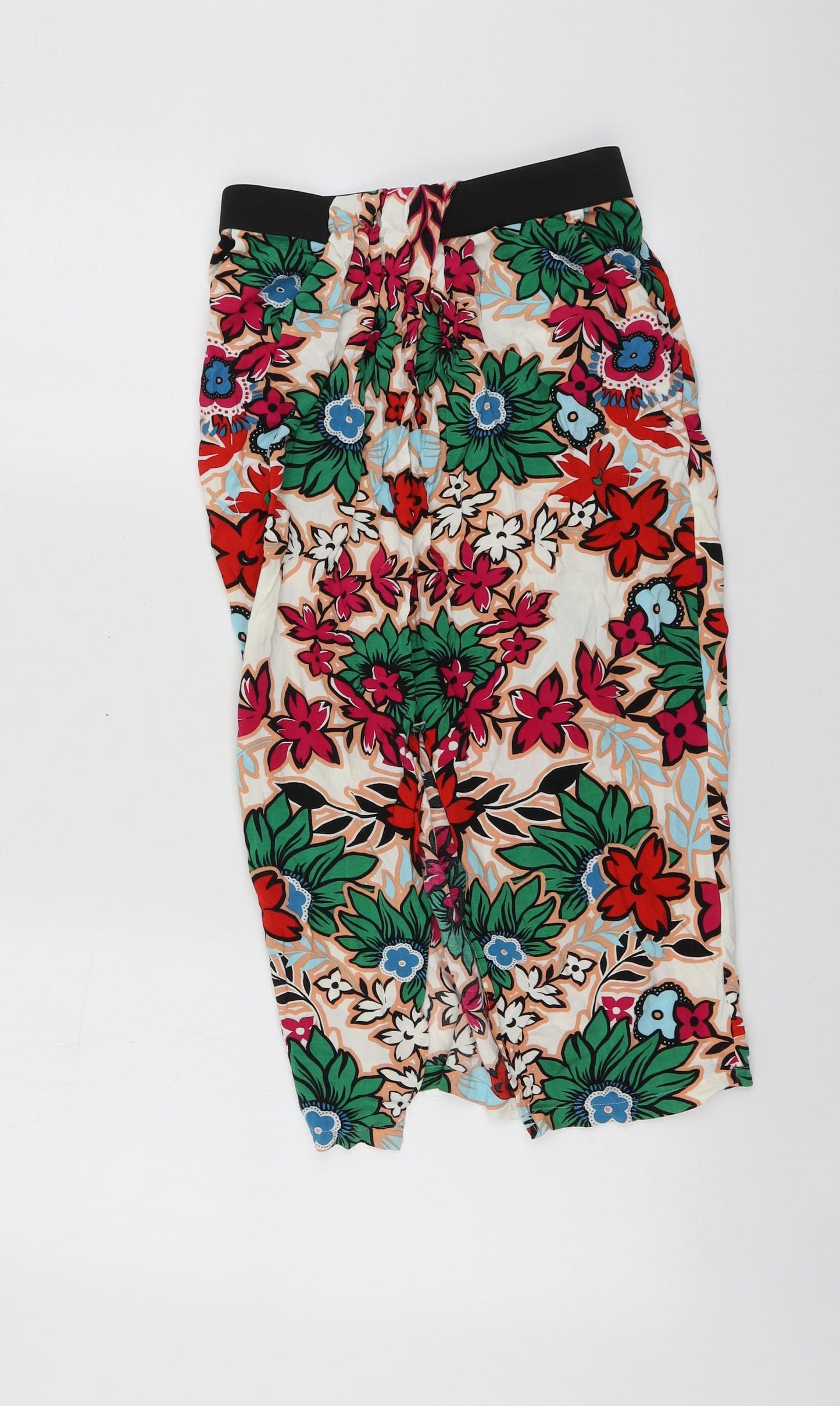 Warehouse Womens Multicoloured Floral Viscose A-Line Skirt Size 8