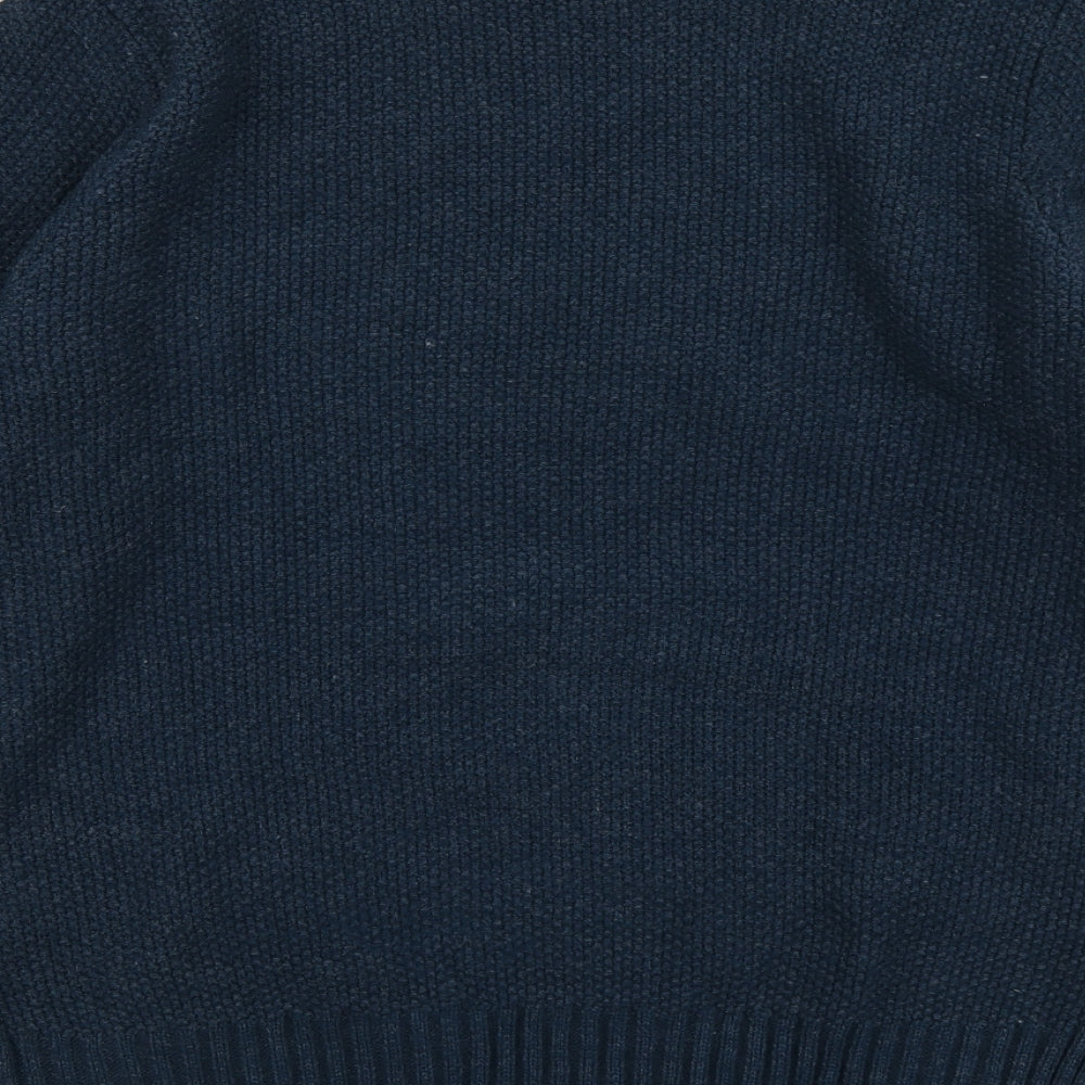 Ceader wood state  Mens Blue Round Neck  Acrylic Pullover Jumper Size L