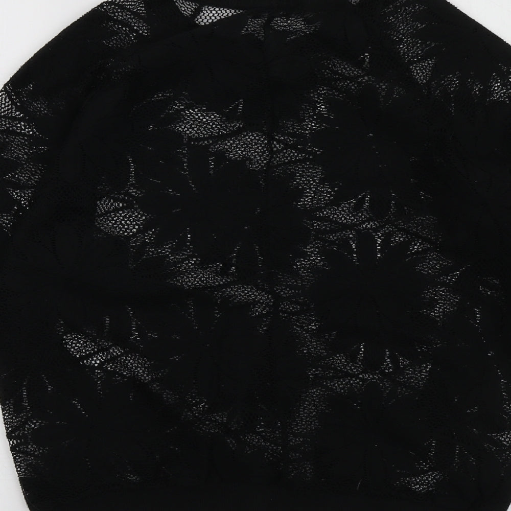 Atmosphere Womens Black  Polyester Basic T-Shirt Size 6 Round Neck
