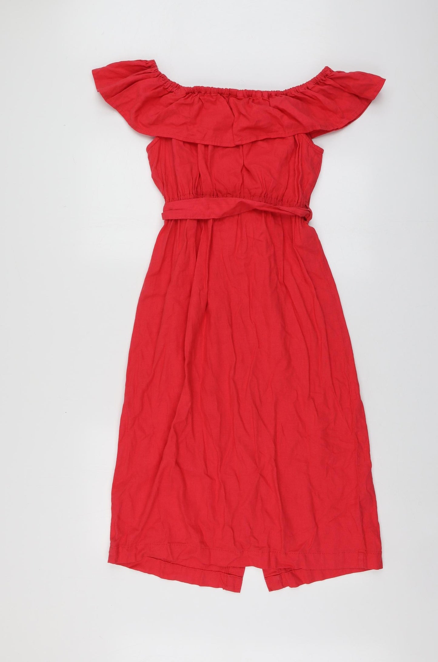 Geroge Womens Pink  Linen A-Line  Size 10  Square Neck