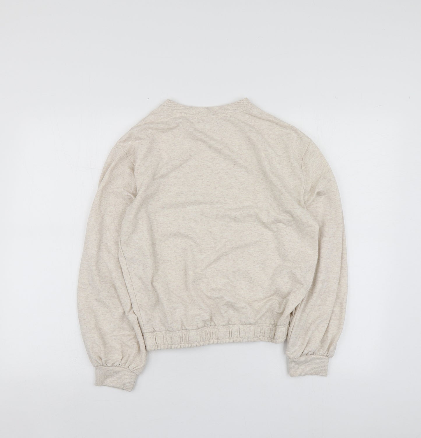 New Look Womens Beige  Polyester Pullover Sweatshirt Size 8