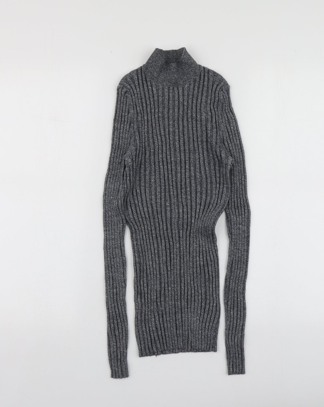 NEXT Womens Grey High Neck  Nylon Pullover Jumper Size 12