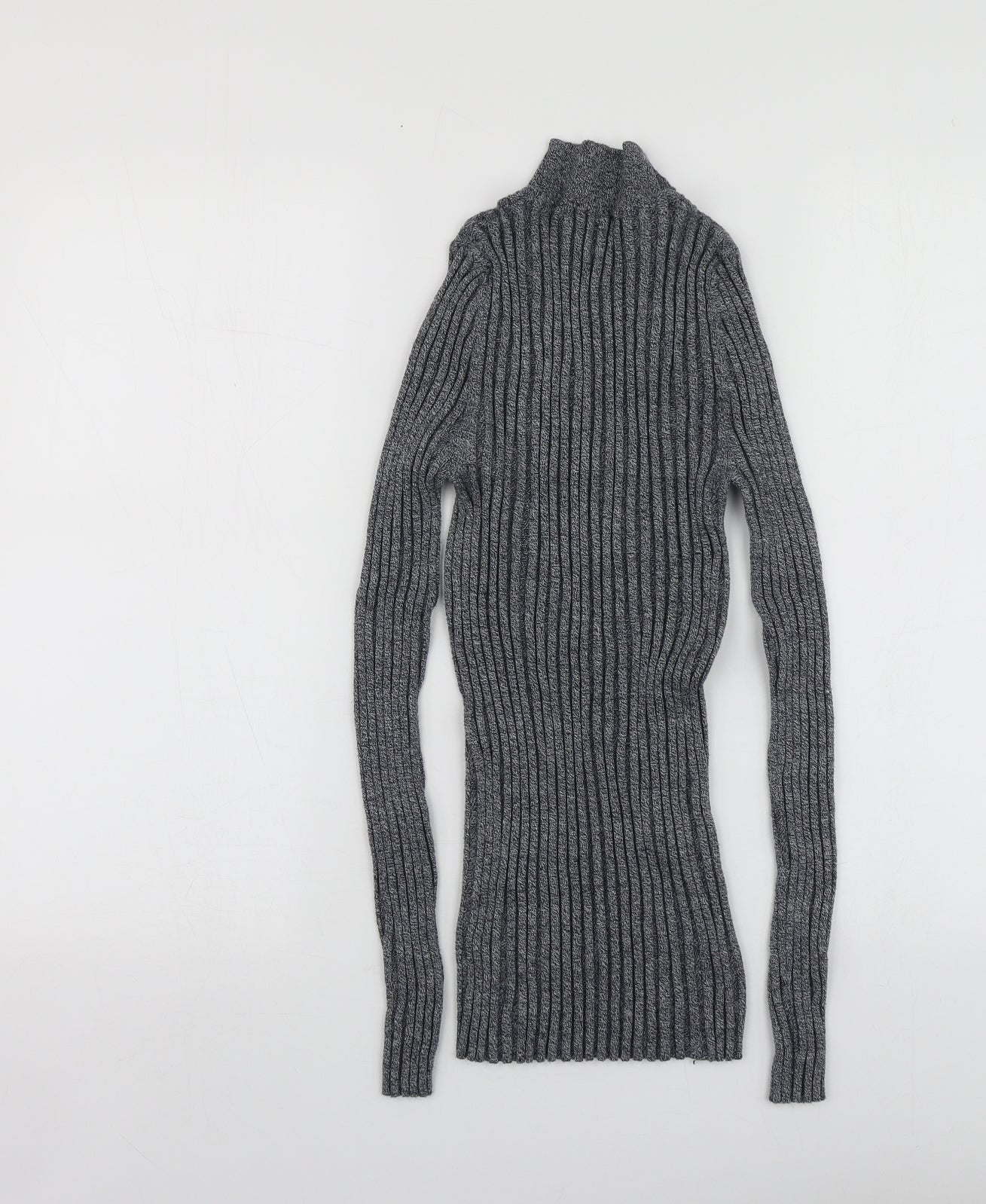 NEXT Womens Grey High Neck  Nylon Pullover Jumper Size 12