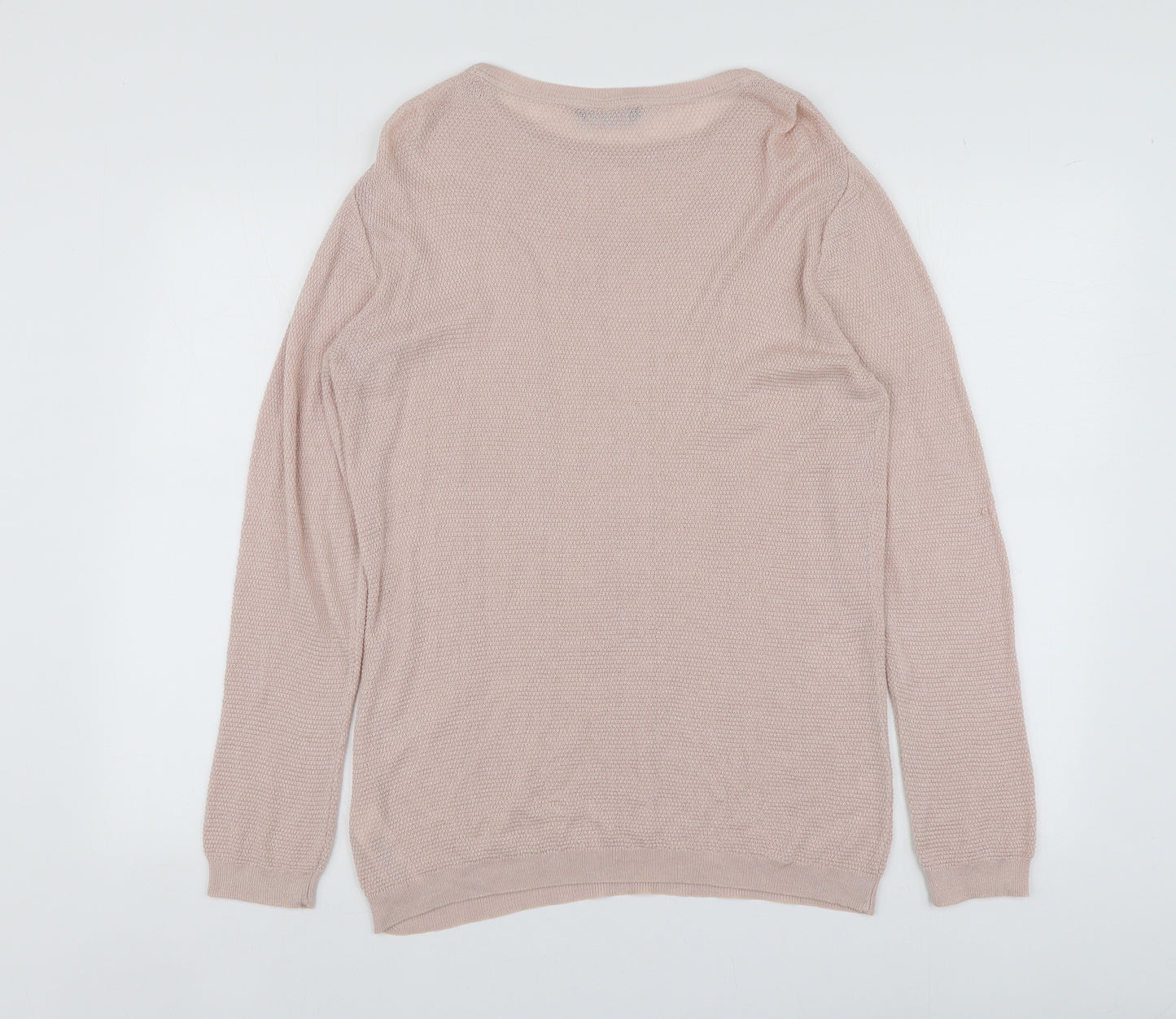 Dorothy Perkins Womens Pink Round Neck  Viscose Pullover Jumper Size 16