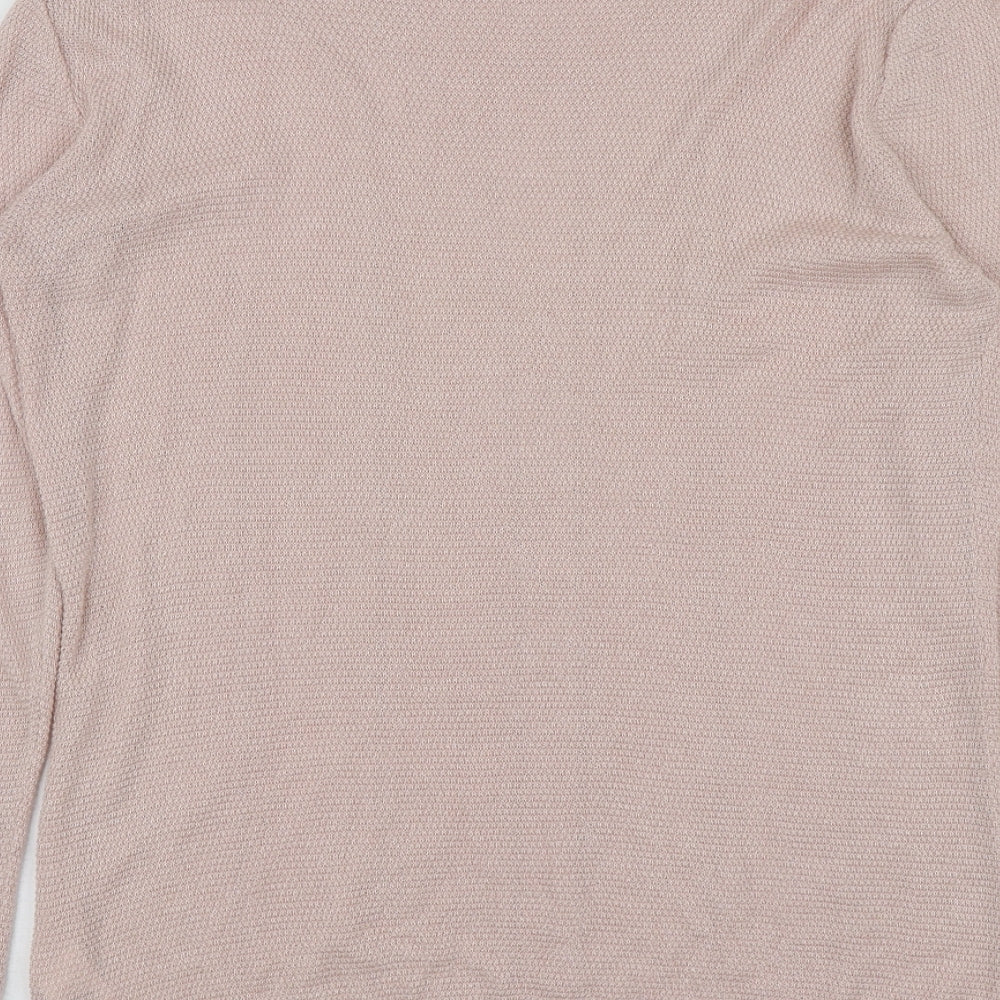 Dorothy Perkins Womens Pink Round Neck  Viscose Pullover Jumper Size 16
