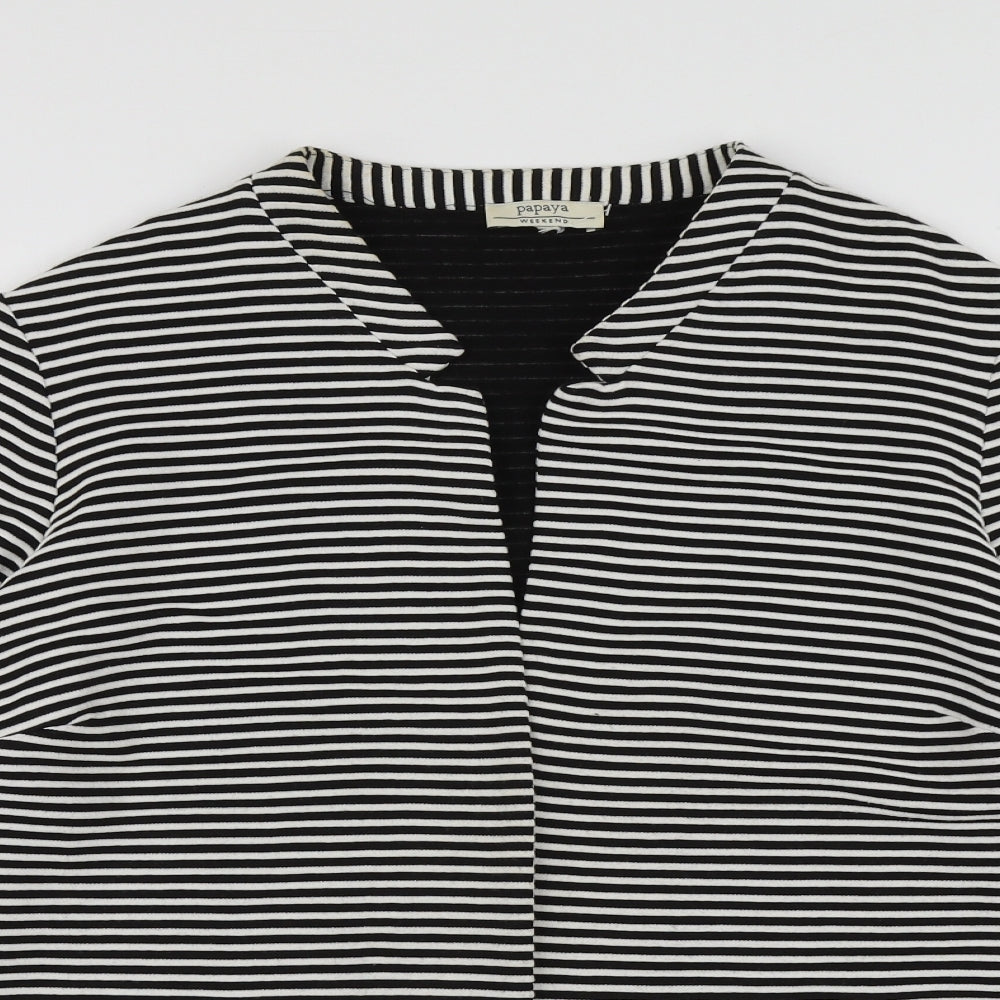 Papaya Womens Black Striped  Jacket Blazer Size 20