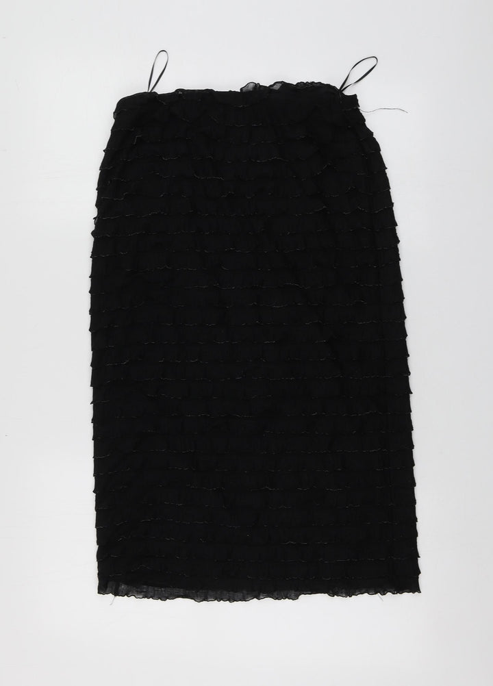 Gerard Womens Black Polyester A-Line Skirt Size 12