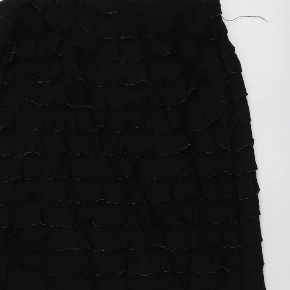 Gerard Womens Black  Polyester A-Line Skirt Size 12
