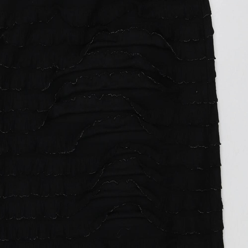 Gerard Womens Black  Polyester A-Line Skirt Size 12