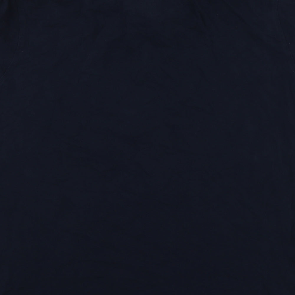 F&F Mens Blue  Cotton  Polo Size L Collared