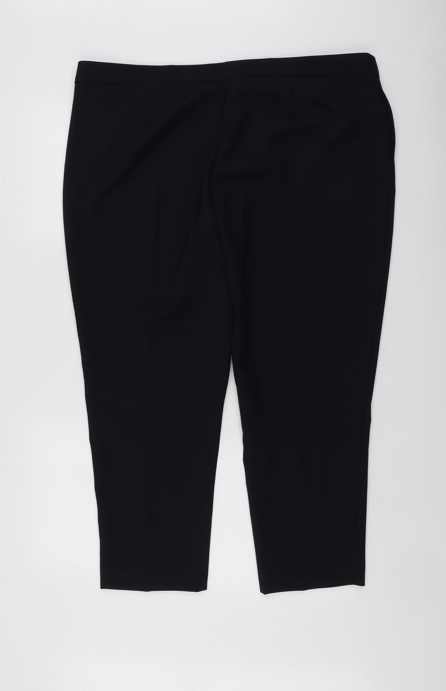 Tapered Womens Blue  Polyester Capri Trousers Size 20 L24 in Regular