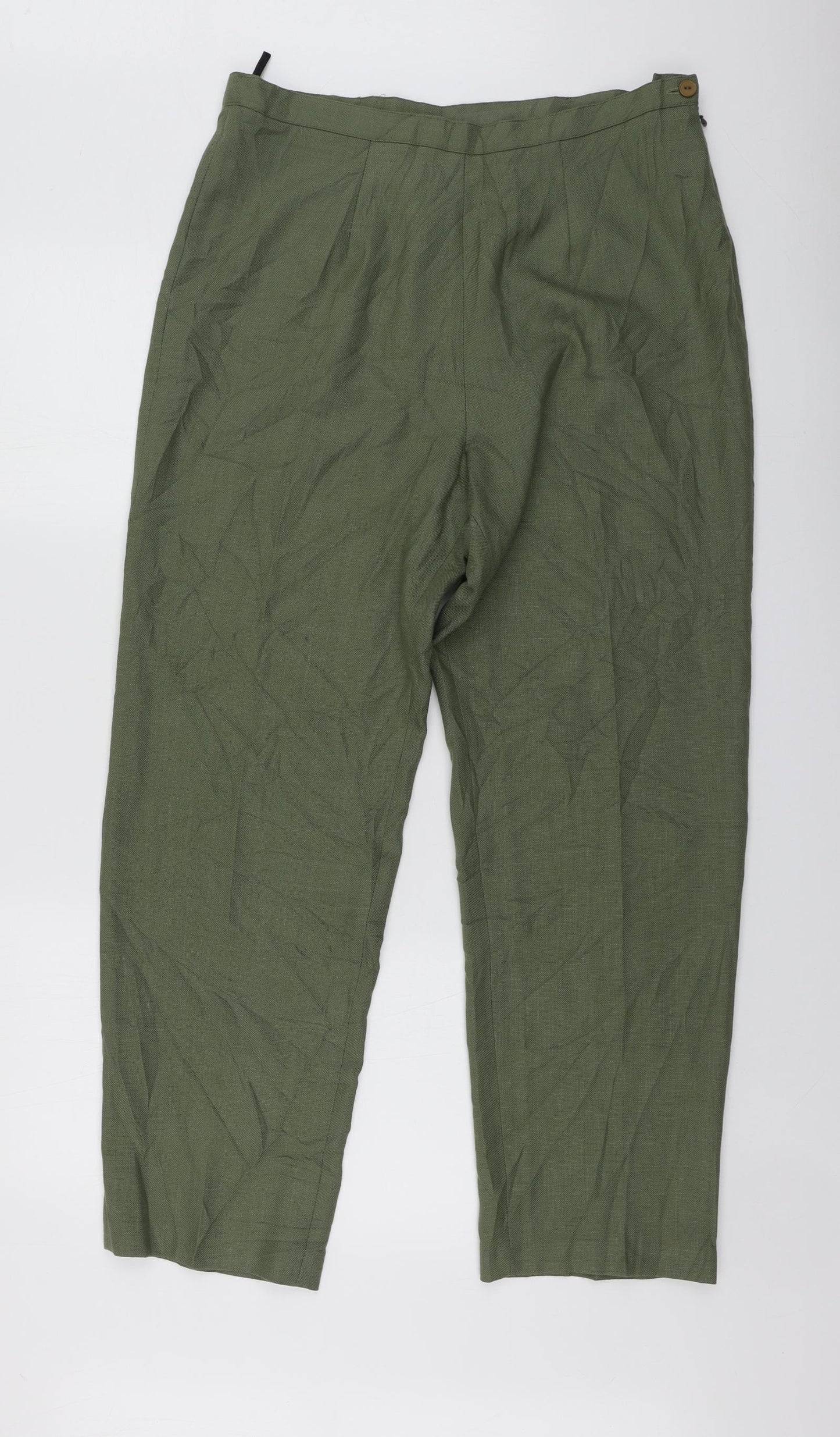 Holmewood Womens Green  Polyester Trousers  Size 18 L28 in Regular