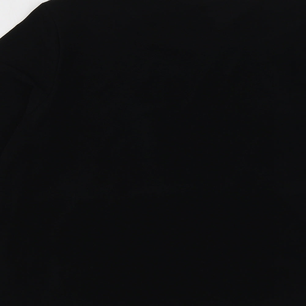 Trawelers Womens Black  Polyester Basic Blouse Size 6 Round Neck