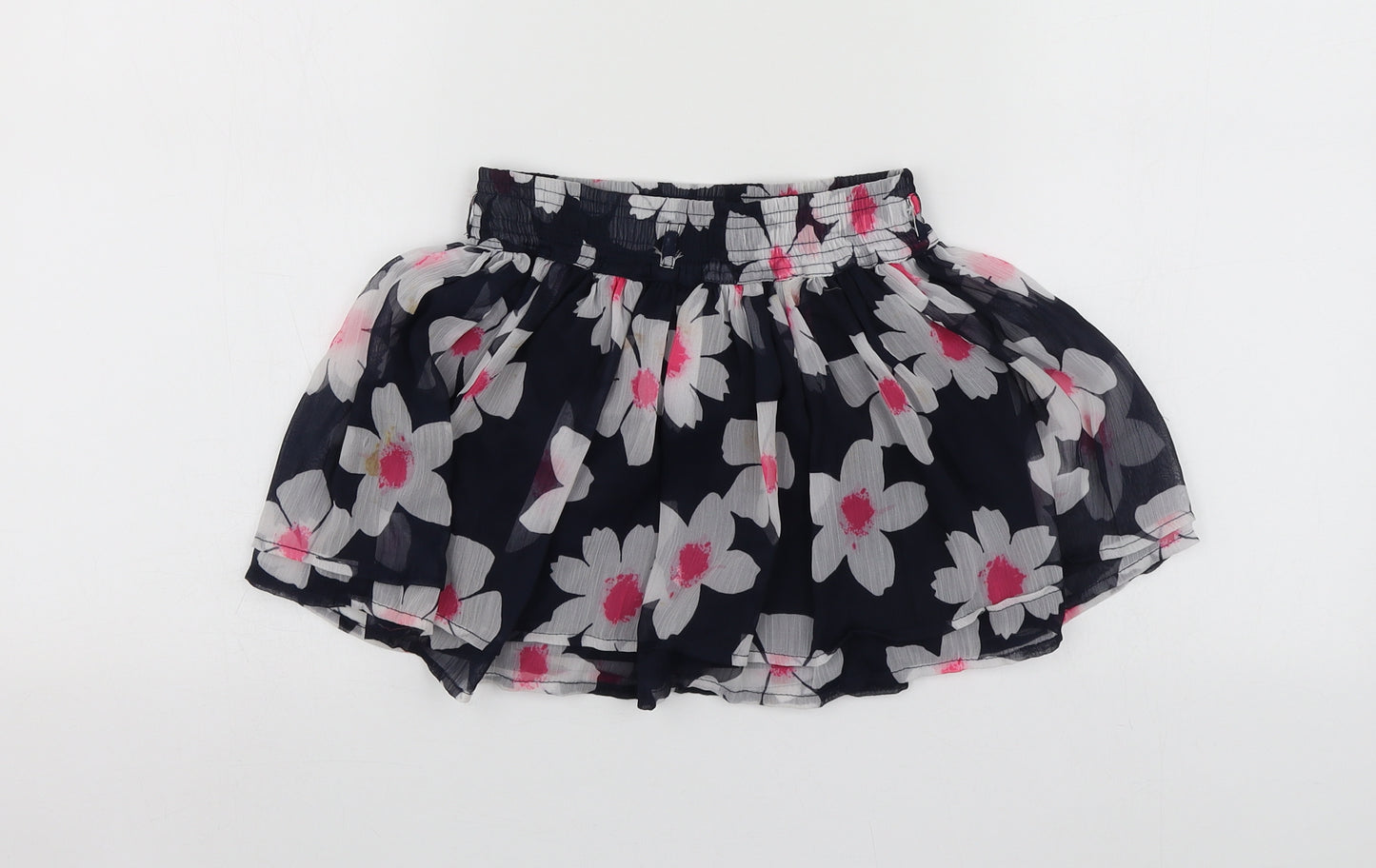 Young Dimension Girls Blue Floral Polyester Skater Skirt Size 3-4 Years  Regular