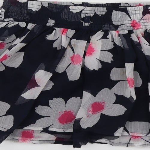 Young Dimension Girls Blue Floral Polyester Skater Skirt Size 3-4 Years  Regular