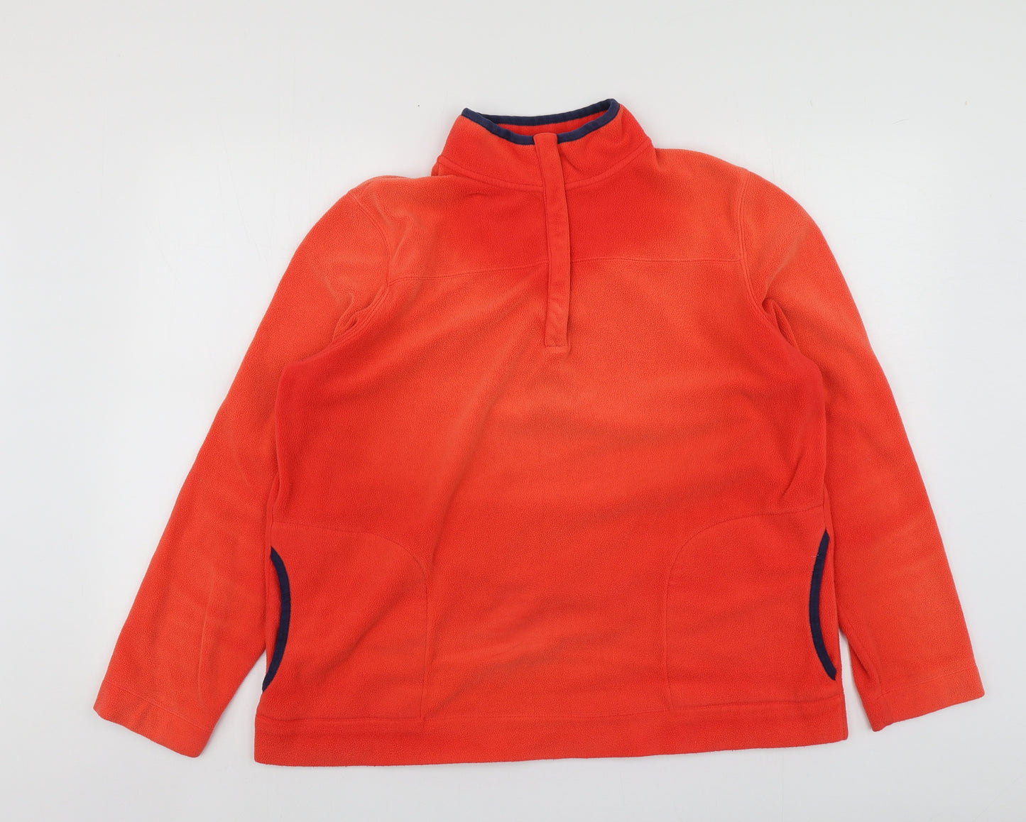 Land's End Womens Orange  Polyester Pullover Hoodie Size XL