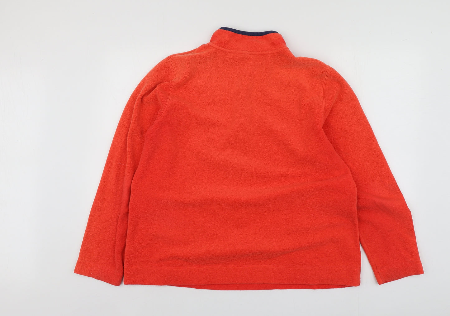 Land's End Womens Orange  Polyester Pullover Hoodie Size XL
