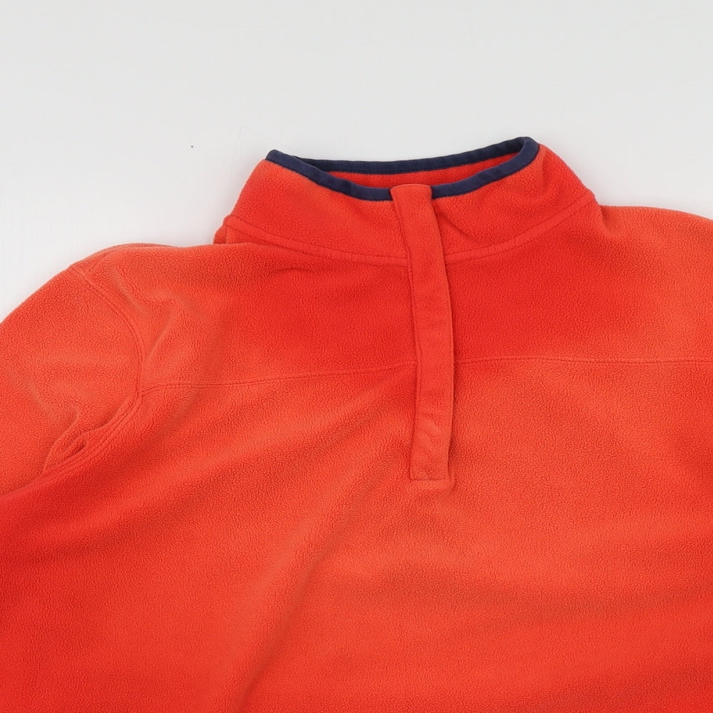 Land's End Womens Orange  Polyester Pullover Hoodie Size XL