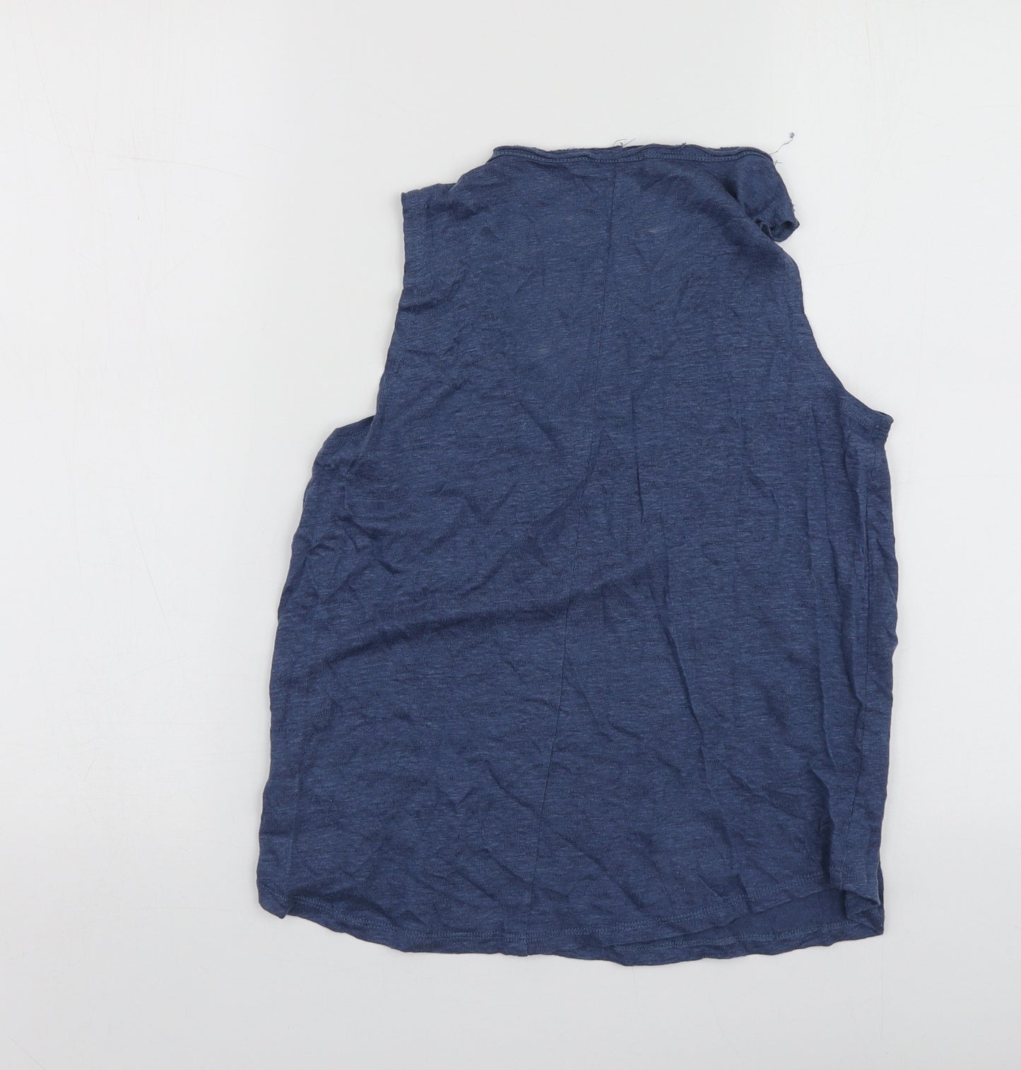 Zara Womens Blue  Cotton Basic T-Shirt Size S Round Neck
