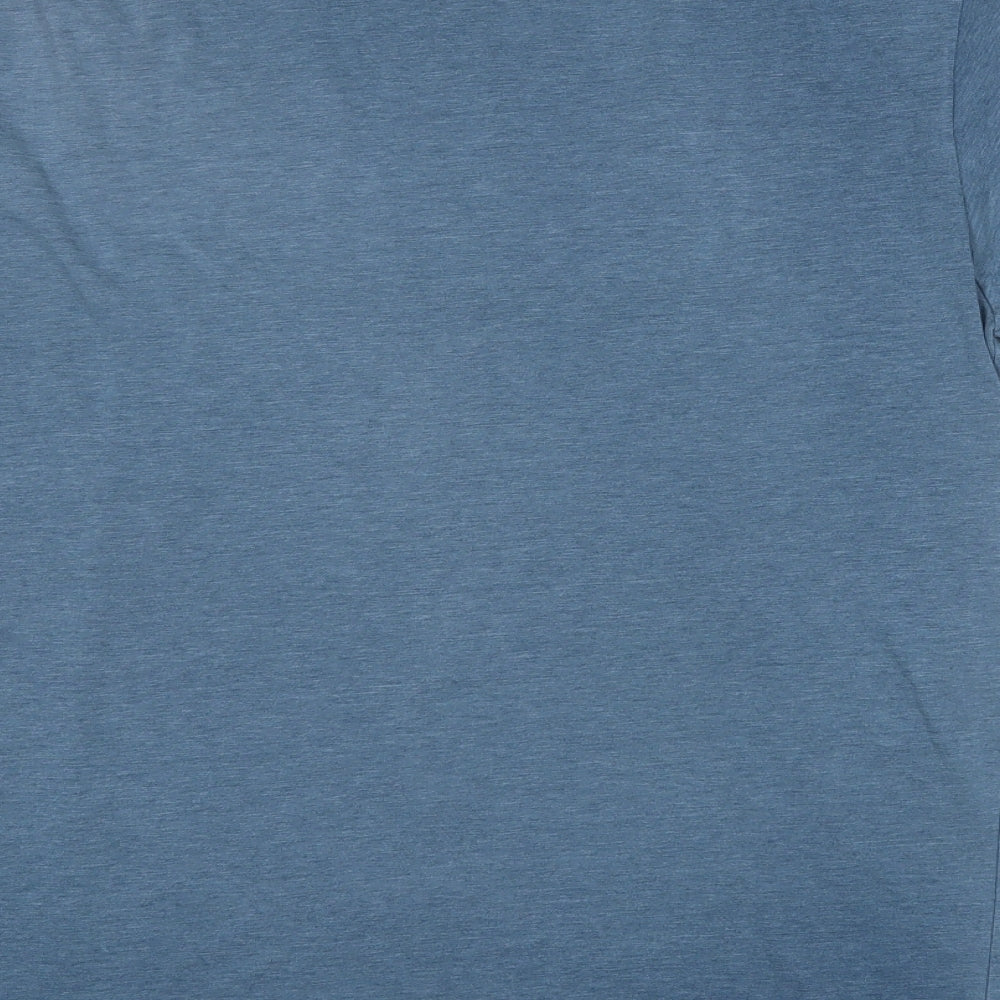 Dunnes Stores Mens Blue  Polyester  T-Shirt Size M V-Neck