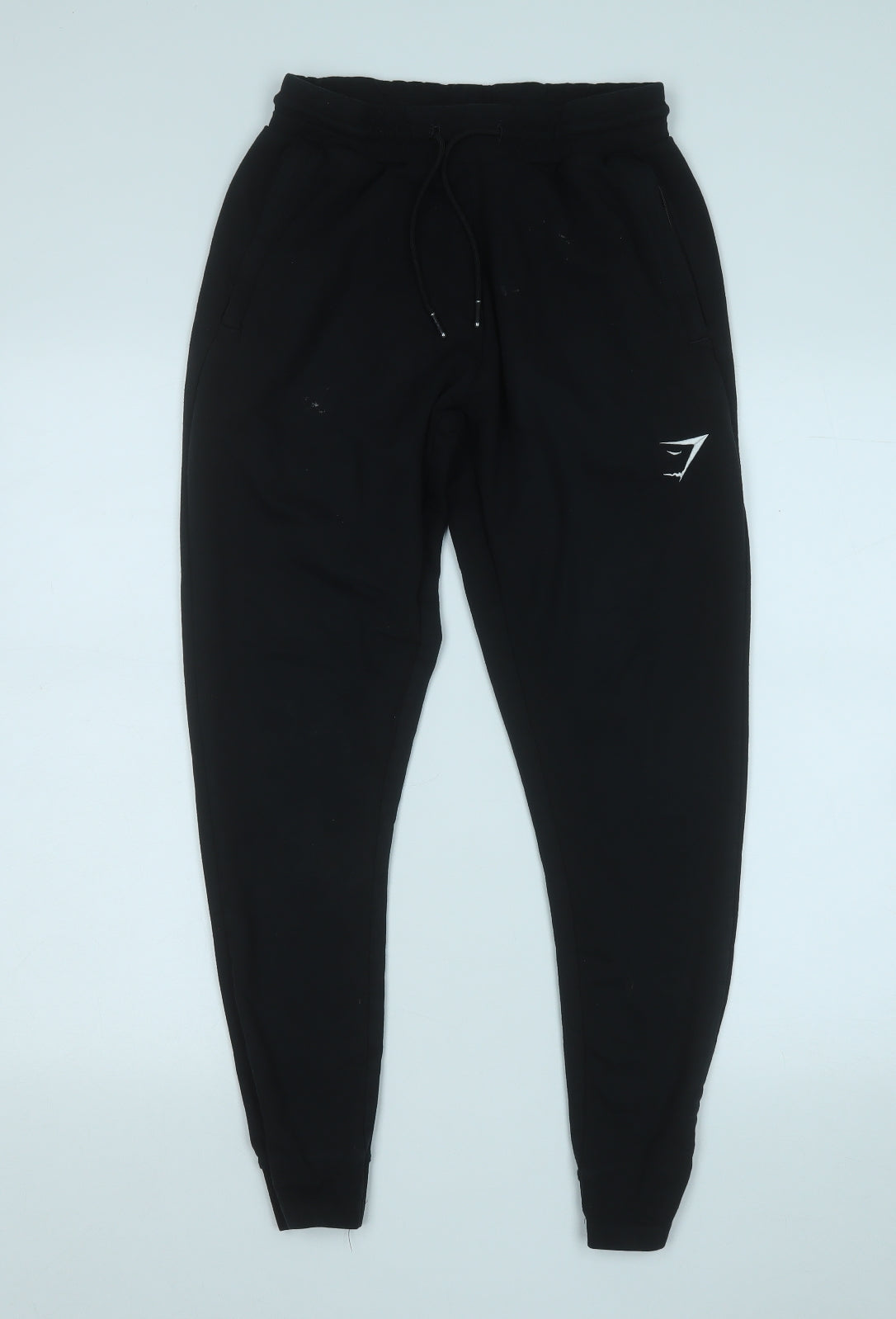 Gymshark Womens Black  Cotton Jogger Trousers Size XS L25 in Regular
