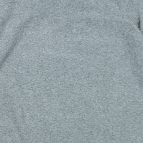 DASH Womens Grey Collared Geometric Polyester Pullover Jumper Size 12